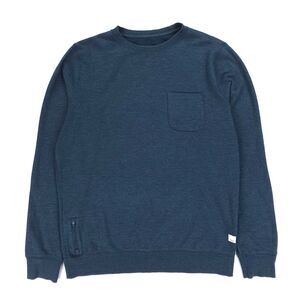 VUORI Jeffreys Pullover Long Sleeve Fleece Sweatshirt Indigo Heather Athleisure